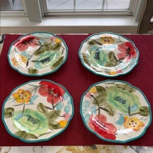 Pioneer Woman Vintage Floral Bloom Salad Plates Set of 4